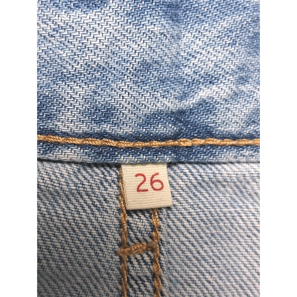 Levi's Fit and Flare Womens Denim Paneled Midi Skirt Size 26 Light  Blue Hippie - Picture 7 of 11